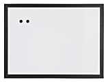 Realspace™ Magnetic Dry-Erase Whiteboard, 18" x 24", Black Finish Frame