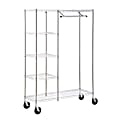 Honey-Can-Do Urban Steel Heavy-Duty Storage Valet, 5-Tiers, 68"H x 48"W x 18"D, Chrome