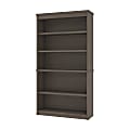 Bestar Universel 66"H 5-Shelf Bookcase, Bark Gray 1 thumbnail image