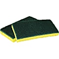 Impact Cellulose Scrubber Sponge, 0.9"H x 3.2"W x 6.3"L, 5 / Pack, Cellulose, Yellow, Green 1 thumbnail image