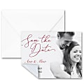 Custom Full-Color Save The Date Magnets With Envelopes, 5-1/2" x 4-1/4", Romantic Script, Box Of 25