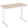 Mount-It! Compact 48"W Electric Standing Desk With Adjustable Height And Drawer, Maple 1 thumbnail image