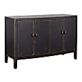 Coast to Coast Mina 4-Door Credenza, 34”H x 52”W x 20”D, Gibson Coal/Brown 1 thumbnail image