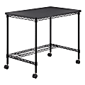Safco® 36"W Mobile Wire Desk Workstation, 30-3/4"H x 35-3/4"W x 24"D, Black 1 thumbnail image