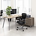WorkPro® Motiva 72"W Modern Corner Desk With Drawers And Shelves, Modern Hickory, Standard Delivery 1 thumbnail image