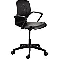 Safco® Shell™ Vinyl Mid-Back Desk Chair, Black