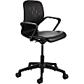 Safco® Shell™ Vinyl Mid-Back Desk Chair, Black 1 thumbnail image