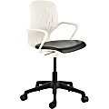 Safco Shell Vinyl Mid-Back Desk Chair, White/Black