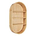 Kate and Laurel Hutton Wood Capsule Wall Shelves, 28”H x 16”W x 4-1/2”D, Natural, Pack Of 3 Shelves 1 thumbnail image