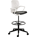 Safco® Shell Extended-Height Chair, Black/White 1 thumbnail image