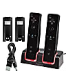 Insten 2-Pack Rechargeable Batteries With Charging Station For Nintendo Wii And Wii U Controller