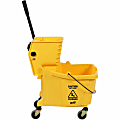 Genuine Joe Sidepress Bucket/Wringer Combo, 21"H x 16"W x 14"D, Yellow 1 thumbnail image