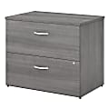 Bush Business Furniture Studio C 35-2/3"W x 23-1/3"D Lateral 2-Drawer File Cabinet, Platinum Gray, Standard Delivery