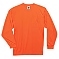 Ergodyne GloWear 8091 Non-Certified Long-Sleeve T-Shirt, Large, Orange