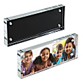 Azar Displays Acrylic Block Frames With Metal Back Plates, 3" x 8", Black, Pack Of 2 Frames 1 thumbnail image