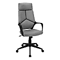 Monarch Specialties Roman Ergonomic Faux Leather High-Back Office Chair, Black