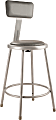 National Public Seating Vinyl-Padded Task Stool, Gray Seat/Gray Frame, Quantity: 1 1 thumbnail image