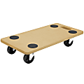 Mount-It! MI-925 Wooden Platform Dolly, 4-1/4”H x 23”W x 11-1/2”D, Brown