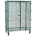 Quantum Proform 2-Shelf Wire Security Cart, 24" x 60" x 69", Green 1 thumbnail image