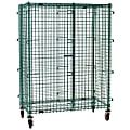 Quantum Proform 2-Shelf Wire Security Cart, 24" x 60" x 69", Green