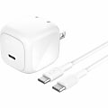 Belkin 45W Portable Cubic USB-C Wall Charger w/ USB-C Cable - 1xUSB-C - Foldable Prongs - Fast Charge - Power Adapter - White - 45 W - 3.30 ft Cable 1 thumbnail image