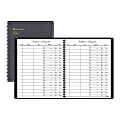 AT-A-GLANCE® Visitor Register Book, 8 1/2" x 11", Black