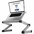 WorkEZ Executive Adjustable Laptop Stand With Fans And USB Ports, Silver 1 thumbnail image