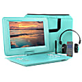 Trexonic Portable TV+DVD Player With Color TFT LED Screen And USB/HD/AV Inputs, 13.3”, Teal 1 thumbnail image