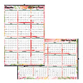 2025 Blueline Colorful Laminated, Reversible And Erasable Yearly Wall Planner, 24" x 36", Tropical, January To December, C171920 1 thumbnail image