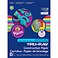 Tru-Ray® Construction Paper, 50% Recycled, 9" x 12", Assorted Brights, Pack Of 50