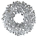 Amscan Jumbo Christmas Tinsel Wreaths, 17", Silver, Pack Of 2 Wreaths 1 thumbnail image