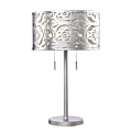 SEI Vedrix Table Lamp, 25-1/2"H, Silver/White