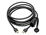 Eaton Tripp Lite Series High-Speed HDMI Cable (M/M) - 4K 60 Hz, HDR, Industrial, IP68, Hooded Connector, Black, 10 ft. - 10 ft HDMI A/V Cable for Monitor, Home Theater System, Audio/Video Device, HDTV, Blu-ray Player 1 thumbnail image