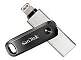 SanDisk® iXpand Mobile Storage Flash Drive, 128GB, Silver 1 thumbnail image
