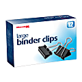OIC® Binder Clips, Large, 2", Black, Box Of 12