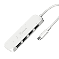 j5create Eco-Friendly USB-C To 4-Port Type-A Gen 2 Hub, Pure White, JCH341EW