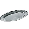 Winco Oval Stainless-Steel Platter, 14" x 8-3/4", Silver 1 thumbnail image