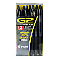 Pilot G2 Premium Gel Roller Pen, Bold Point, 1.0 mm, Black Barrel, Black Ink, Pack Of 12 1 thumbnail image