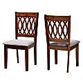 Baxton Studio Florencia Finished Wood Dining Accent Chairs, Gray/Walnut Brown, Set Of 2 Chairs 1 thumbnail image