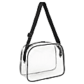 MADISON & DAKOTA Dome Shaped Lunch Bag, 8”H x 10”W x 5”D, Clear/Black Trim