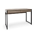 Essentials by OFM 44"W 2-Drawer Office Computer Desk, Driftwood