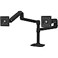 Ergotron Mounting Arm for Monitor, Notebook, Display Screen, TV - Matte Black - Height Adjustable - 2 Display(s) Supported - 24" Screen Support - 39.90 lb Load Capacity - 100 x 75, 100 x 100, 75 x 75 - VESA Mount Compatible