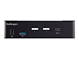 StarTech.com 2 Port HDMI KVM Switch 4K 60Hz UHD HDR, HDMI 2.0 Single Monitor, 2 Port USB 3.0 Hub, 4x USB HID, Audio, Hotkey Switching, TAA 1 thumbnail image