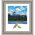 Amanti Art Rectangular Picture Frame, 26” x 30" With Mat, Parlor Silver 1 thumbnail image