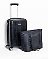 Geoffrey Beene Embossed Snakeskin 2-Piece Luggage Set, Black