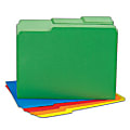 Pendaflex® 2-Tone Color Folders, 1/3 Cut, Letter Size, Bright Green, Pack Of 100 1 thumbnail image
