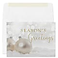 Custom Full-Color Holiday Cards With Envelopes, 7" x 5", Pearly Decorations, Box Of 25 Cards