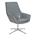 Office Star™ Modern Scoop Design Chair, Charcoal Gray/Aluminum
