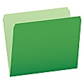 Pendaflex® Straight-Cut Color File Folders, Letter Size, Bright Green, Box Of 100