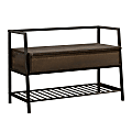 Sauder® North Avenue Storage Bench, Smoked Oak/Black